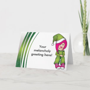Emo Girl Weihnachtskarte Feiertagskarte
