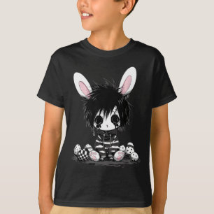 Emo Goth schwarzer Osterhase K-Pop Junge Mädchen T T-Shirt