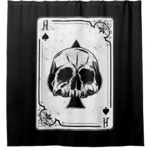 Emo Gothic and Punk Ace Poker Game Duschvorhang