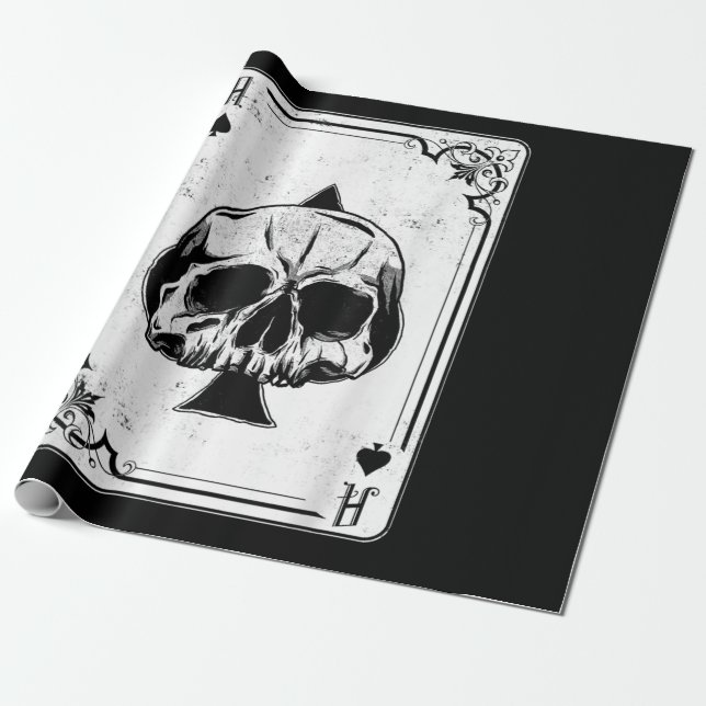 Emo Gothic and Punk Ace Poker Game Geschenkpapier (Ungerollt)