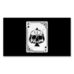 Emo Gothic and Punk Ace Poker Game Magnetische Visitenkarte