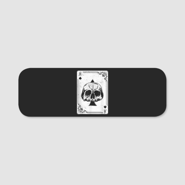 Emo Gothic and Punk Ace Poker Game Namensschild (Vorderseite)