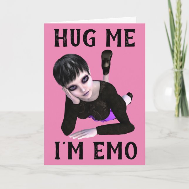EMO GOTHIC GIRL JEDEN ANLASS CARDS KARTE (Vorderseite)