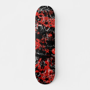 Emo Graffiti Red Skateboard