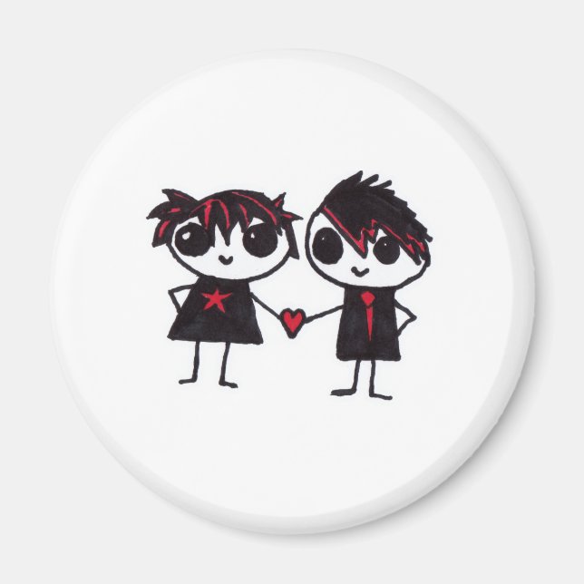 Emo in Liebe Magnet (Vorne)