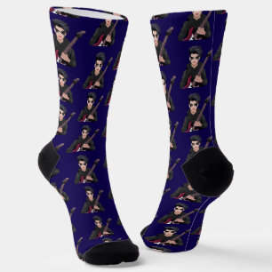 Emo-Junge mit schwarzen Haaren Socken