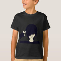 Emo Kind mit Fingergewehr
