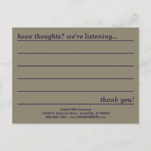 Emo-Kommentarkarte Postkarte