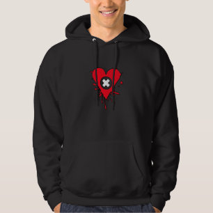 Emo Liebe Heart Paint Spritzer Hoodie
