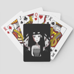 Emo-Mädchen Spielkarten