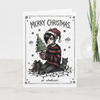 Emo-Mädchen-Weihnachten – Frohe Weihnachten oder s Karte
