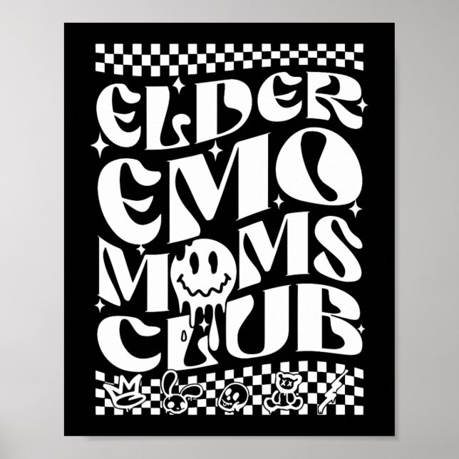 Emo Mamas Club Mütter Day Poster (Vorne)