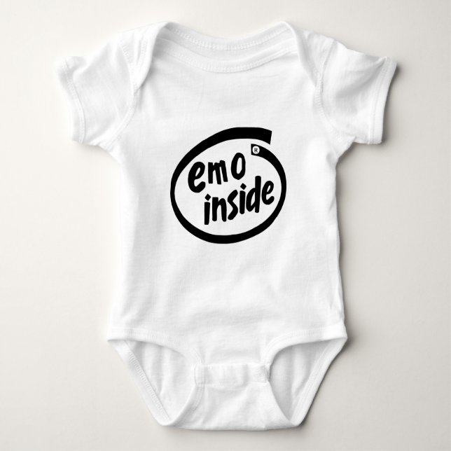 Emo nach innen baby strampler (Vorderseite)