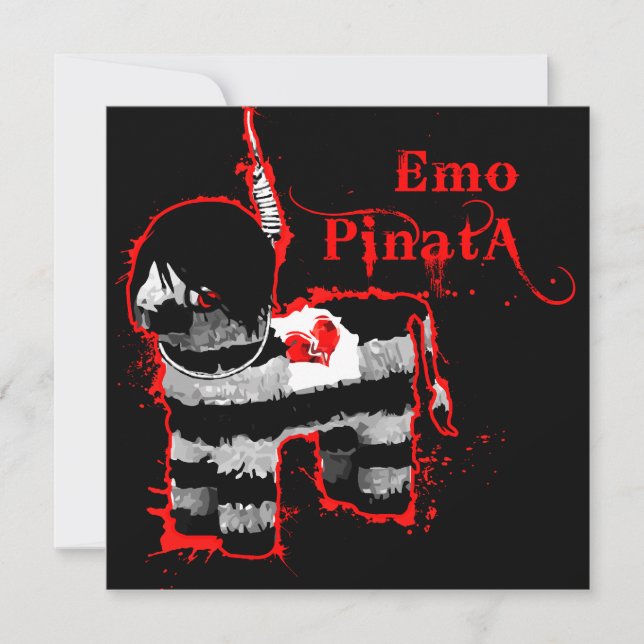 emo pinata einladung (Vorderseite)