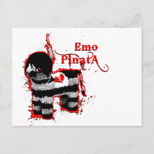 emo pinata postkarte