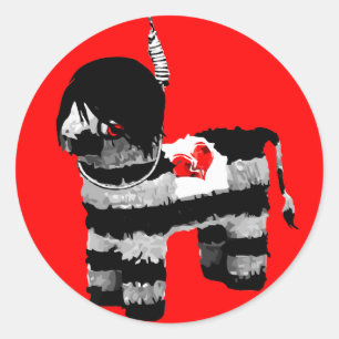 emo piñata runder aufkleber