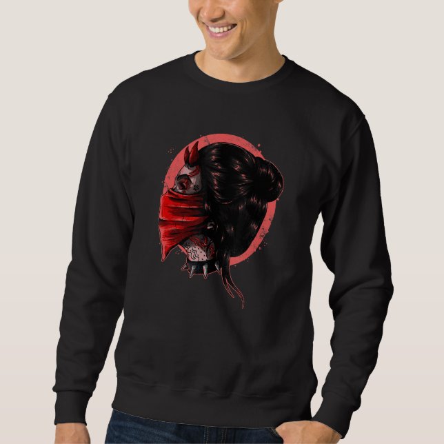Emo Punk Demonic Girl Sweatshirt (Vorderseite)