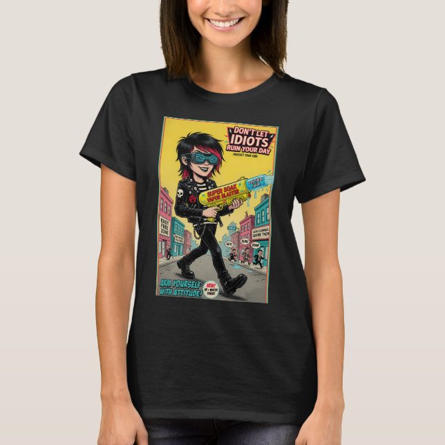 Emo-Punk-Retrolook T-Shirt (Vorderseite)