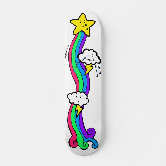 Emo Regenbogen-Gewohnheits-Skateboard Skateboard (Vorne)