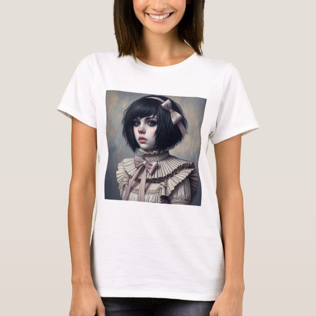Emo Ribbons und Ruffles T-Shirt (Vorderseite)