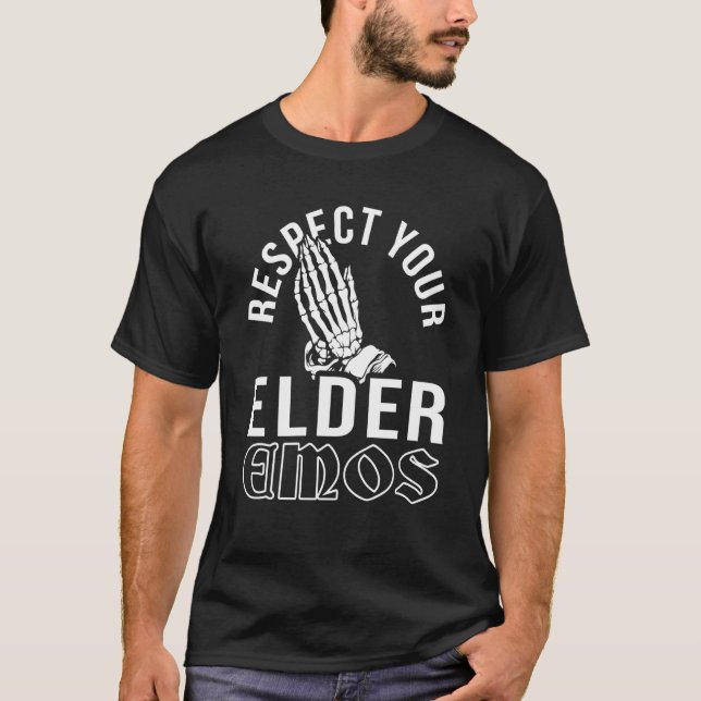Emo Rock Respect Your Elder Emo y2k 2000s Emo Ska  T-Shirt (Vorderseite)