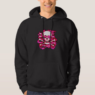 Emo Schädel u. gekreuzte Knochen Hoodie