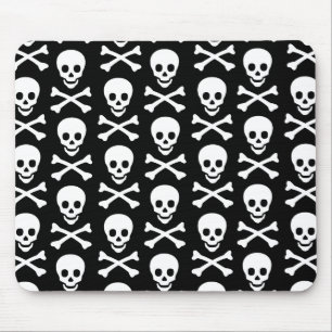 Emo Skull & Bones Muster Mousepad