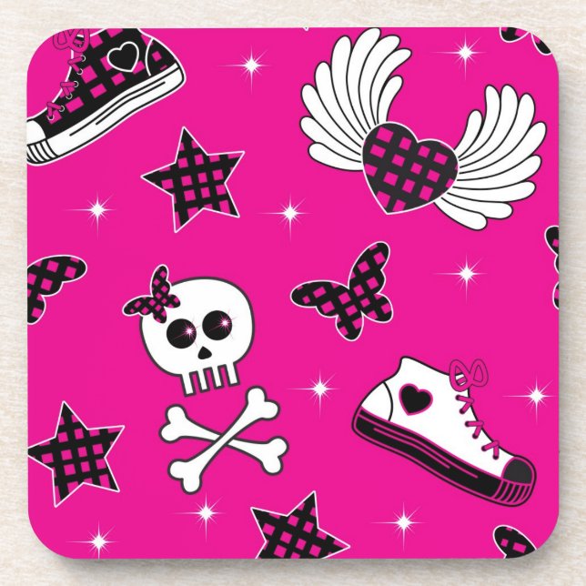 Emo Symbole Getränkeuntersetzer (Vorderseite)