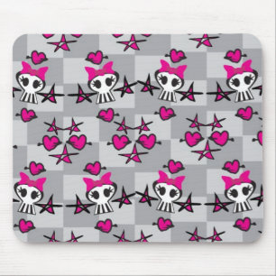 Emo-Totenkopf-Muster Mousepad