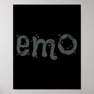 EMO und immer noch Goth - Schwarz beunruhigte Emo Poster