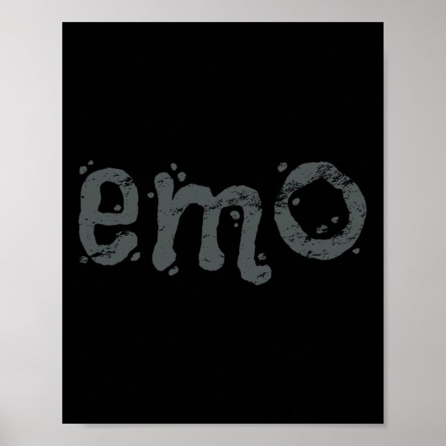 EMO und immer noch Goth - Schwarz beunruhigte Emo Poster (Vorne)