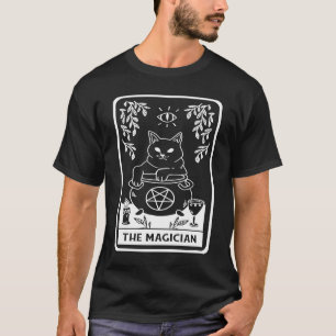Emo Unholy Occult Goth Cat Tarot Card Dunkle Magie T-Shirt