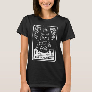 Emo Unholy Occult Goth Cat Tarot Card Dunkle Magie T-Shirt
