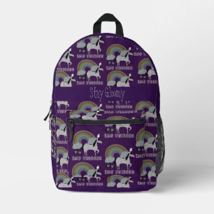 Emo Unicorn Muster Bedruckter Rucksack