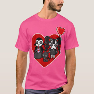 Emo Valentine's Day Goth Valentine Kawaii Vampire T-Shirt