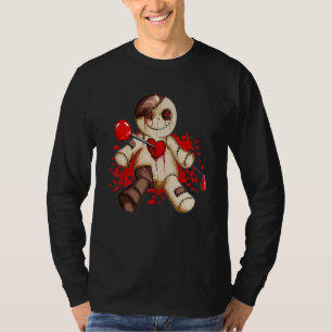 Emo Voodoo Horror Beängstigende Puppennedel Herzst T-Shirt