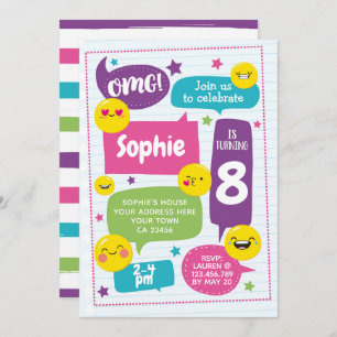 Emoij Geburtstags-Einladung Einladung