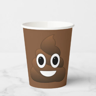 Emoji 8oz Paper Cup gekackt Pappbecher
