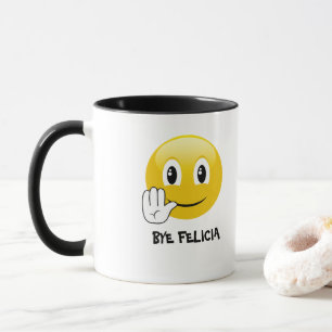 Emoji abgelegene Felicia-Kaffee-Tasse Tasse