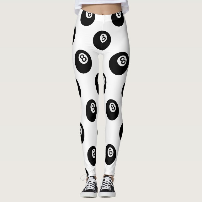 Emoji Acht Ball Leggings (Vorderseite)