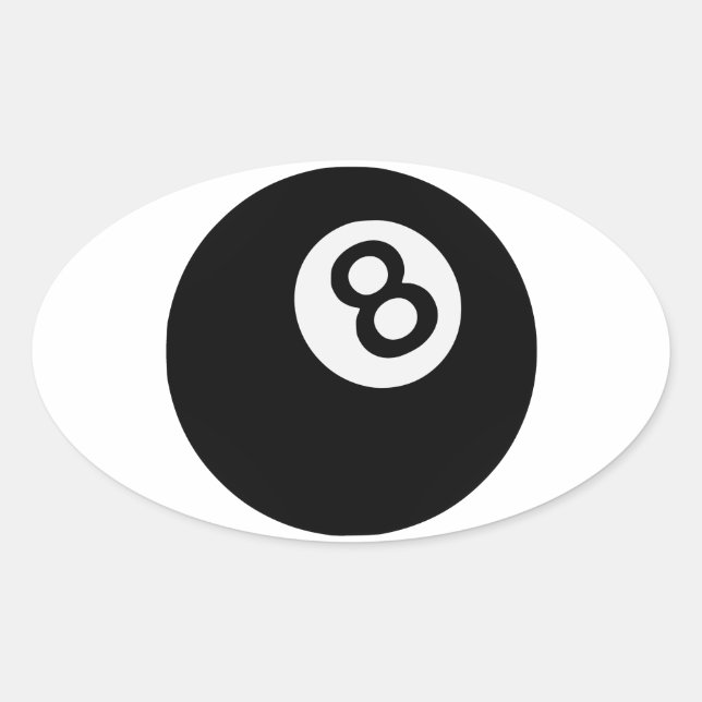 Emoji Achtkugel Ovaler Aufkleber (Vorderseite)