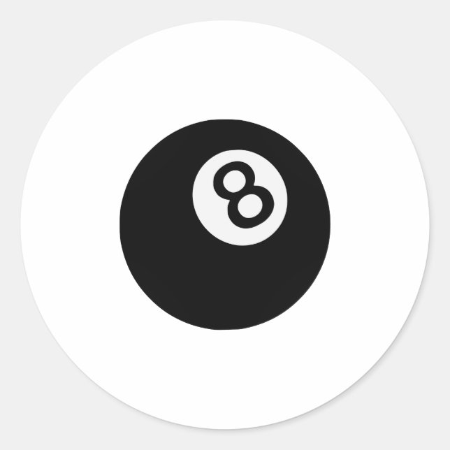 Emoji Achtkugel Runder Aufkleber (Vorderseite)