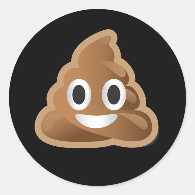 Emoji-Aufkleber gekackt Runder Aufkleber (Vorderseite)