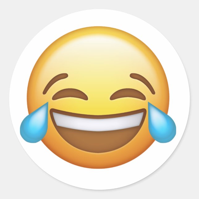 Emoji-Aufkleber Runder Aufkleber (Vorderseite)