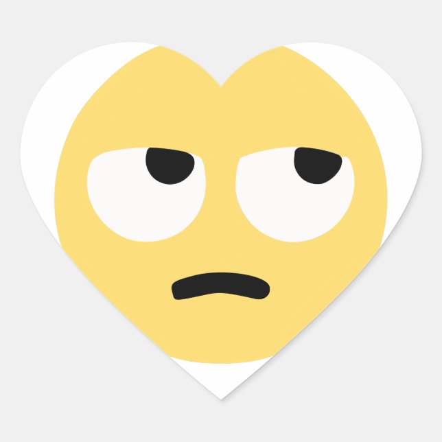 Emoji-Auge Herz-Aufkleber (Vorderseite)