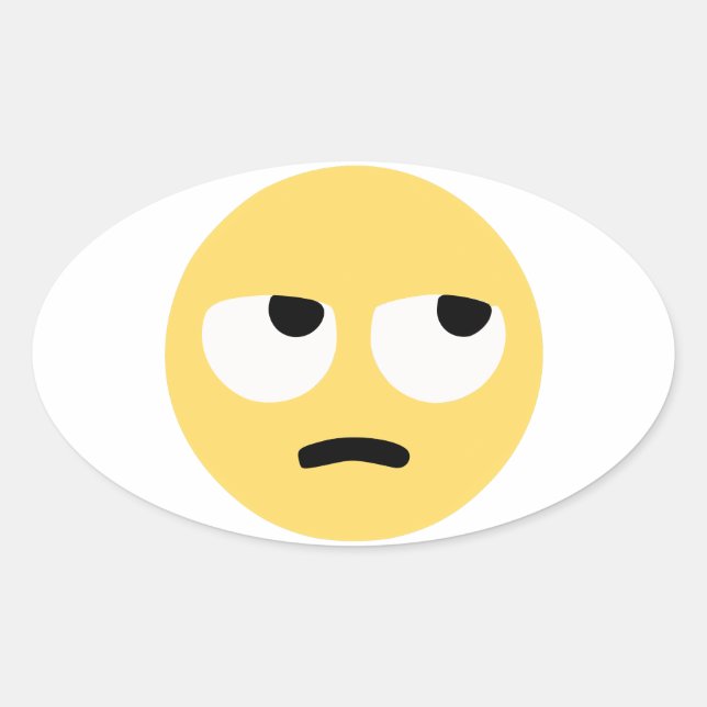 Emoji-Auge Ovaler Aufkleber (Vorderseite)