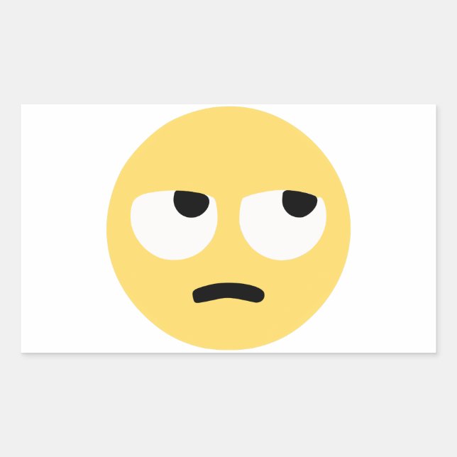 Emoji-Auge Rechteckiger Aufkleber (Vorderseite)