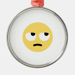 Emoji Augenrollen Ornament Aus Metall