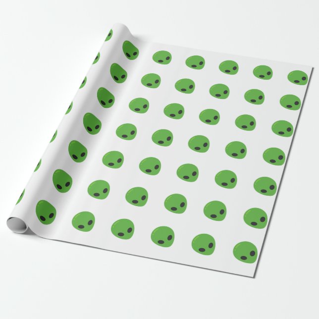 Emoji-Außerirdischen Geschenkpapier (Ungerollt)