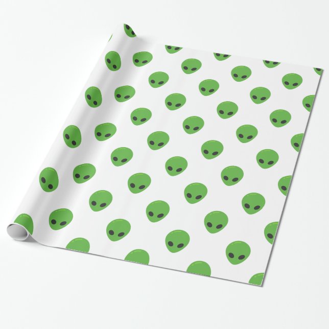 Emoji-Außerirdischen Geschenkpapier (Ungerollt)